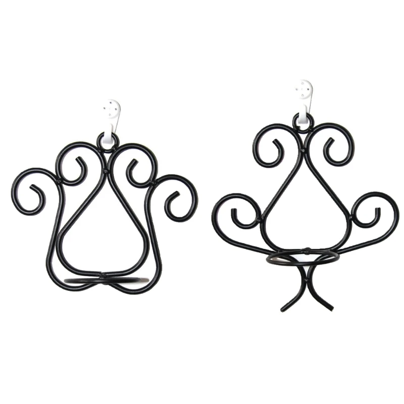 Vintage Metal Wall Mounted Candlestick For Home Wedding Romantic Dinner Decoration Black Wholesale