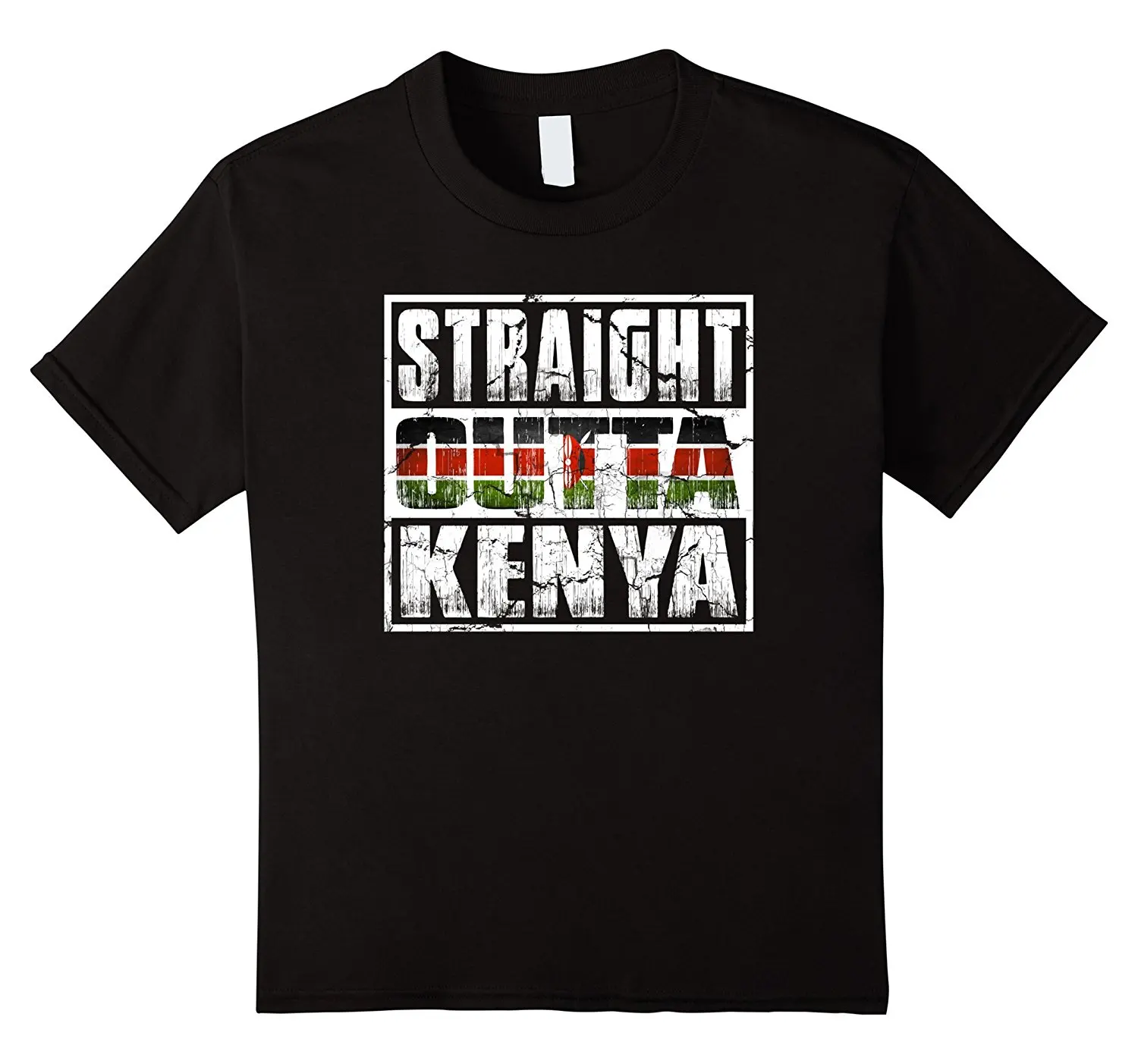 

Hot Sale Fashion Straight Outta Kenya T-Shirt Kenya Flag Tee Shirt Custom Aldult Teen Unisex Digital Printing