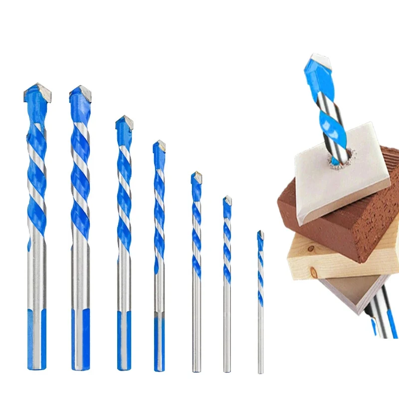 3-12mm Professional Tungsten Carbide drill bits is used for drilling glass, ceramic tile, concrete, metal drill bit set tools