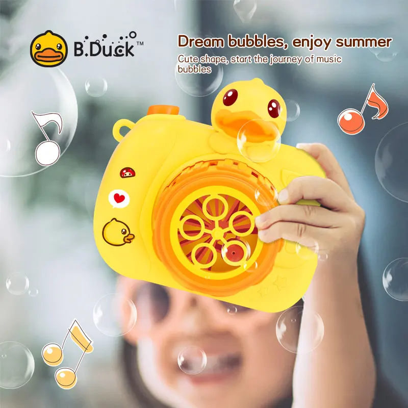 

B.Duck Electric Bubble Camera Dynamic Music Cute Modeling Toys Outdoor Cartoon Bubble Camera Electric Music Suitable For Young C