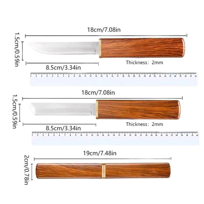 Высококачественный двойной нож из нержавеющей стали портативный с фруктами