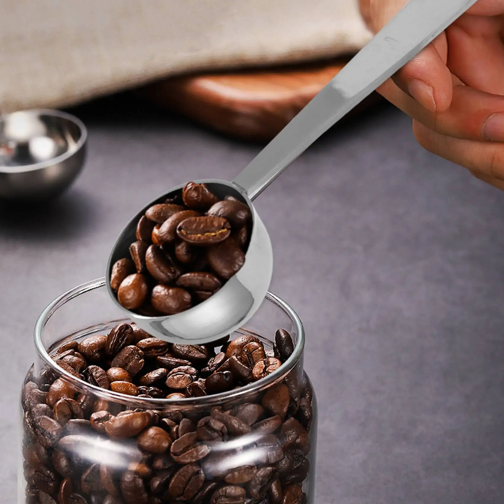 Стойка для эспрессо зеркальная ложка темпера из нержавеющей стали мерная