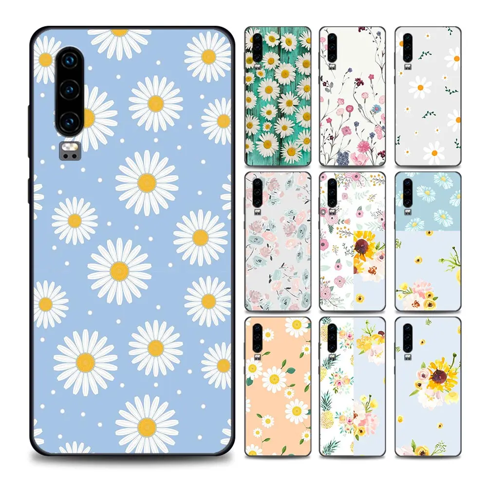 

Luxury Fashion Flower Phone Case for Huawei P10 Lite P20 Pro P30 Pro P40 Lite P50 Pro Plus P Smart Z Soft Silicone