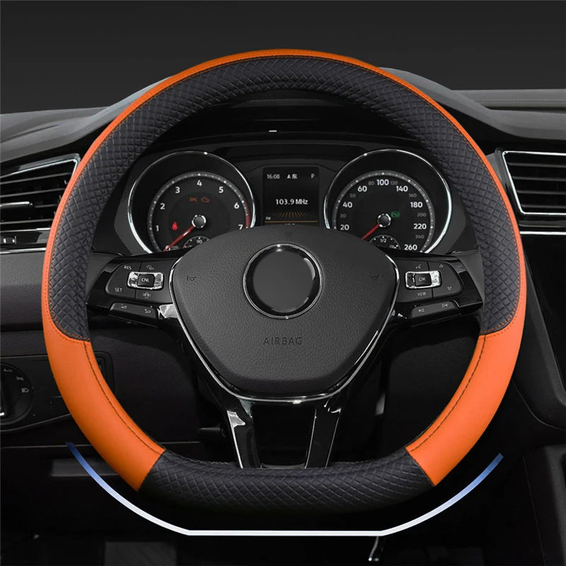 

Car Steering Wheel Cover Universal Volant Braid on the Steering-wheel Fashion Non-slip Funda Volante Auto Car Styling