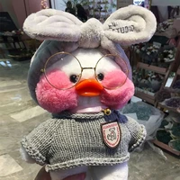 30cm white lalafanfan cafe duck plush toy cartoon cute duck stuffed doll soft animal dolls kids toys birthday gifts for children
