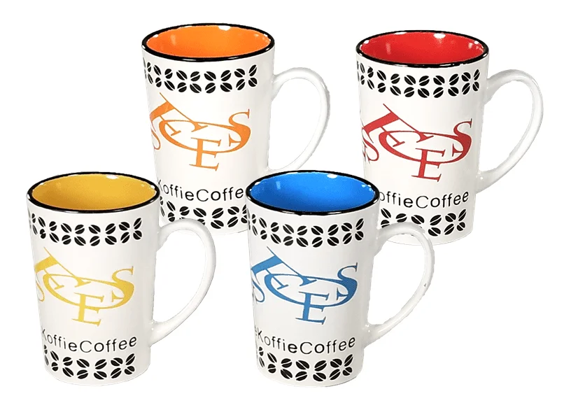 

2 4 Pc 17oz Multi-Color Ceramic Coffee Mug Set