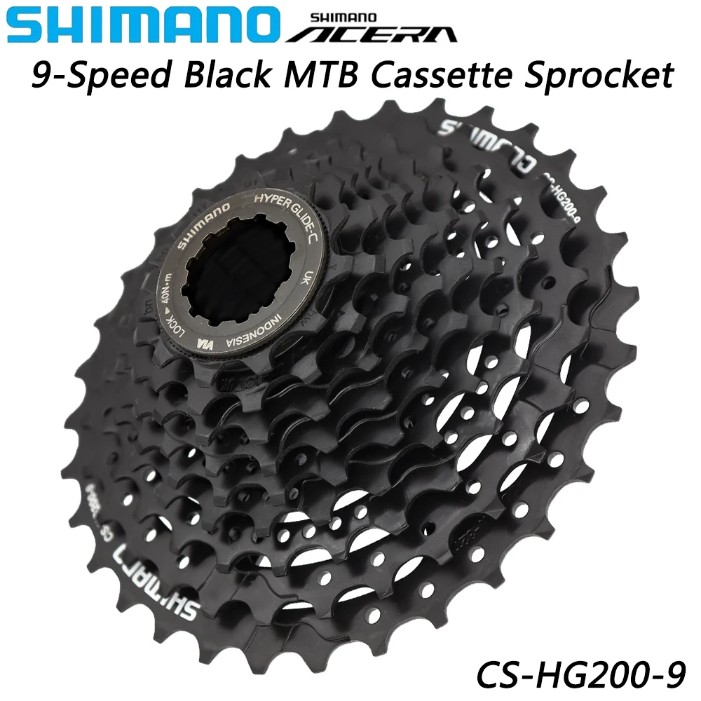 Звездочка велосипедная SHIMANO ALTUS CS-HG200-9 9 Speed Black MTB 11-32T 11-34T 11-36T