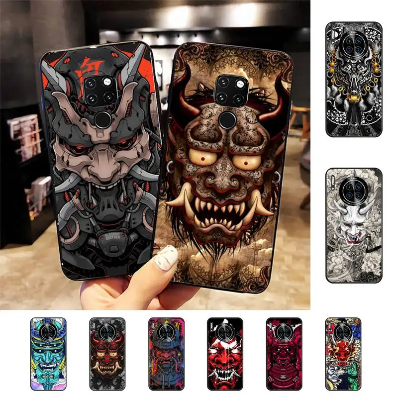 

Samurai Oni Mask Phone Case For Huawei Nova 3I 3E mate 20lite 20Pro 10lite Luxury funda case