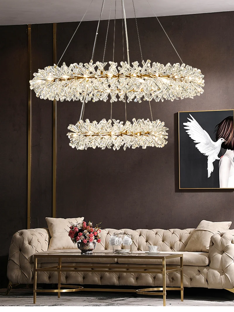 

Modern Creativity Light luxury Crystal Pendant Lamp Nordic Simple LED Pendant Lights for Foyer Living Room Dining Room Kitchen