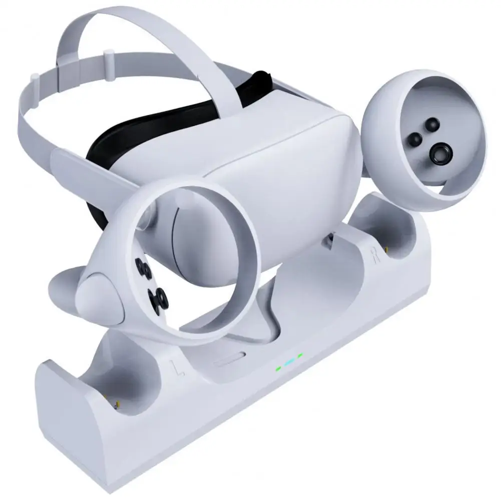 

Одновременная зарядка, безопасная гарнитура виртуальной реальности с левой и правой ручкой, зарядная подставка для Oculus Quest 2 VR