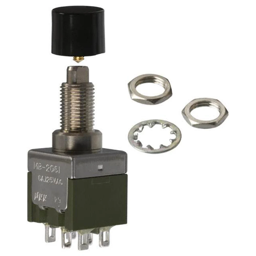 

MB2061SS1W01-CA Switch, PB, Non-Illum, DPDT, 6A, 125V