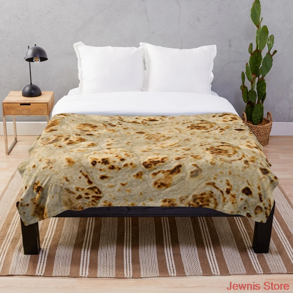 

Tortilla Throw Blanket Fleeceon Bed/Crib/Couch Adult Baby Girls Boys Kids Gift