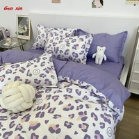 cute tiger bedding set for children duvet cover pillowcase soft flat sheet single double queen size student dormitory bed linen