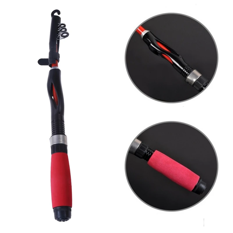 

1,1 м Удочка для приманки Спиннинг для забрасывания удочка для приманки Ультралегкая карбоновая телескопическая удочка для путешествий рыболовные аксессуары