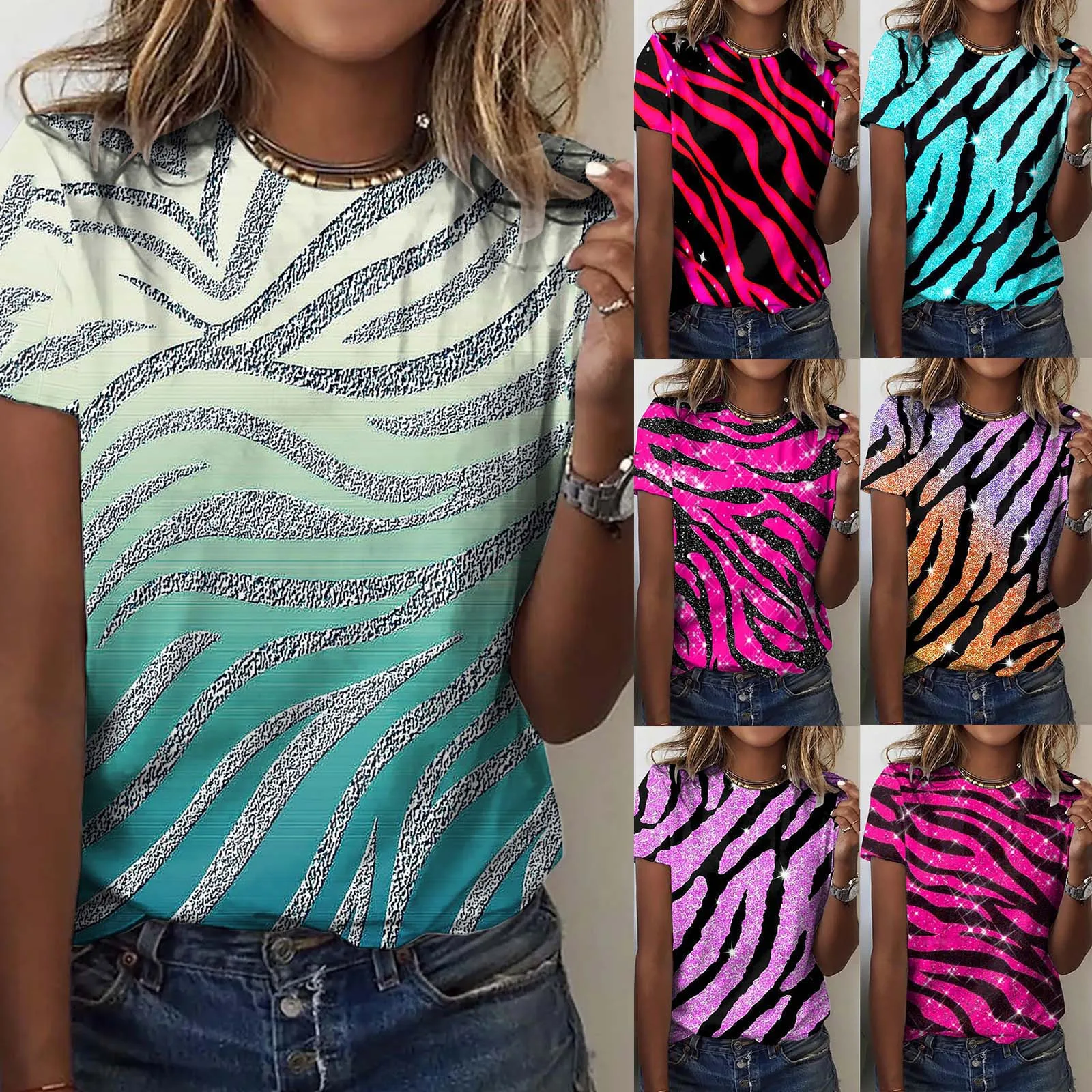 

Loose Tunic For Womens Casual Summer Tops Floral Short Sleeve Round Neck Tee Long Sleeve Shirts for Women Womens Mock Neck Tops