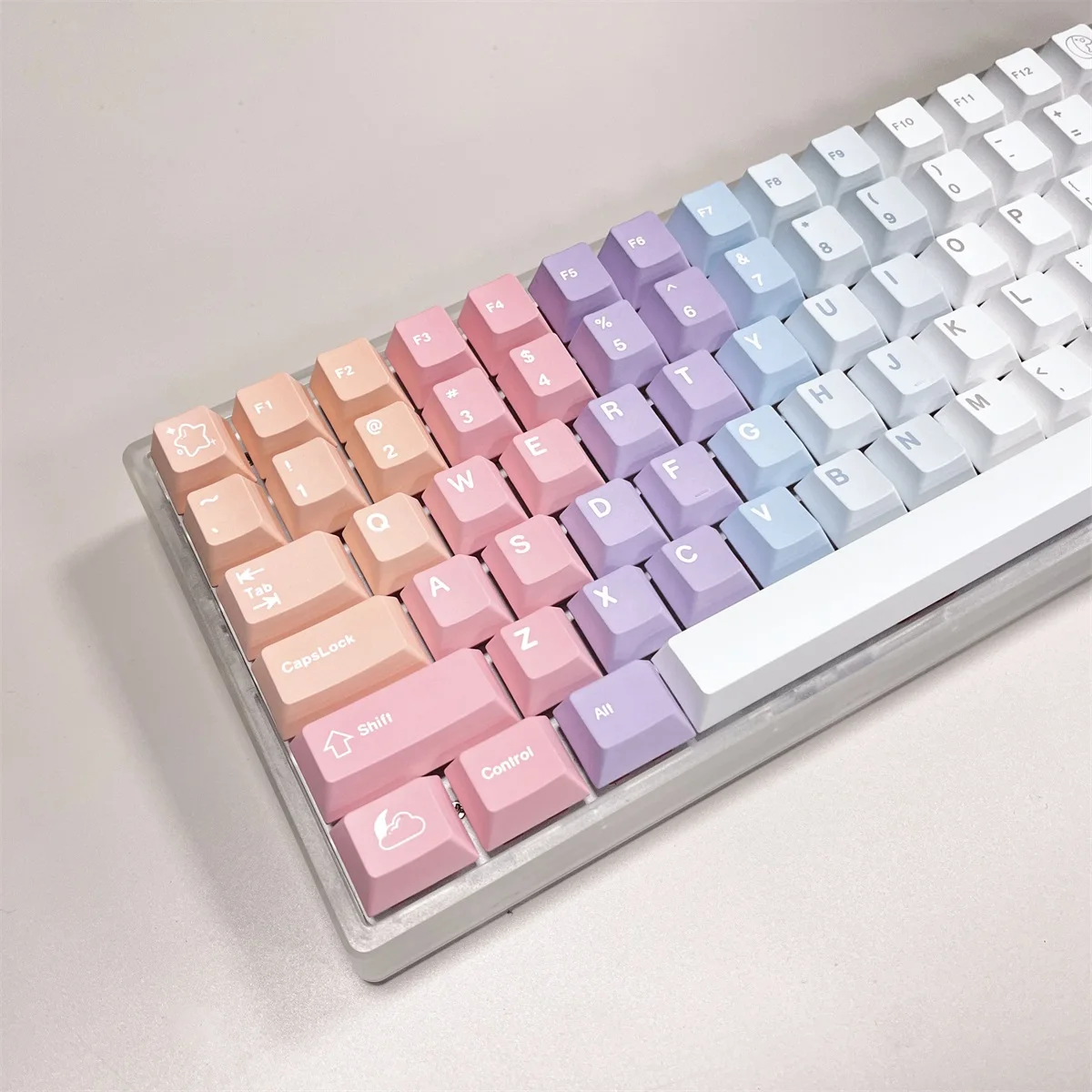 

144 Keys Dreams Gradient Cherry Profile Keycaps PBT Dye Sublimation Mechanical Keyboard Keycap For MX Switch CMMK GK61 NT75