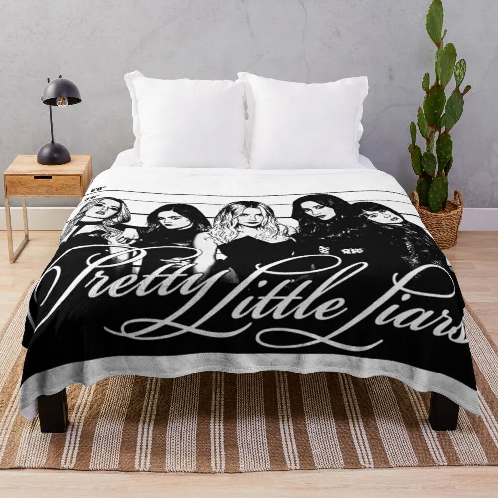 

pll black and white Throw Blanket shaggy blanket goods for home and comfort