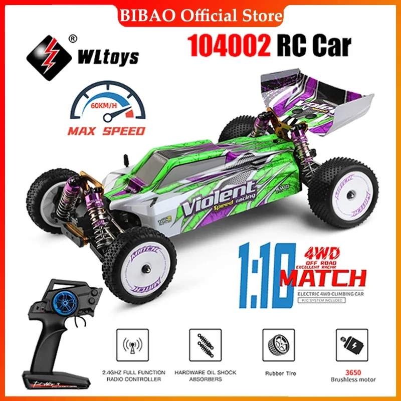 

WLtoys 104002 гоночный автомобиль бесщеточный 60 км/ч 45 км/ч Металлическое шасси полноприводный Электрический высокоскоростной Дрифт-автомобиль с дистанционным управлением