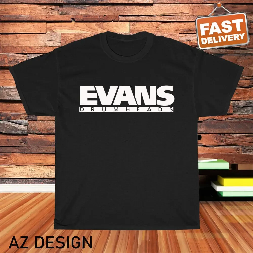New EVANS Drums Drumheads Logo Men&ampaposs T-Shirt funny Size S to 5XL