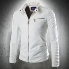 Мужская кожаная куртка, весна-осень, мужские Мотоциклетные Куртки из искусственной кожи, приталенное умное пальто, Мужская модная одежда, большие размеры