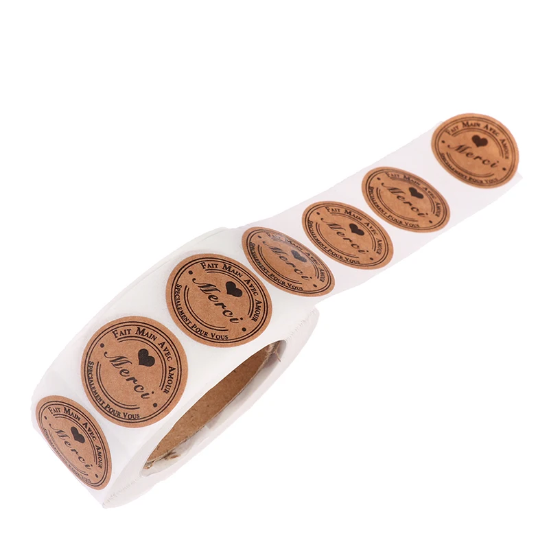 

500 шт., наклейки с надписью «Thank You»