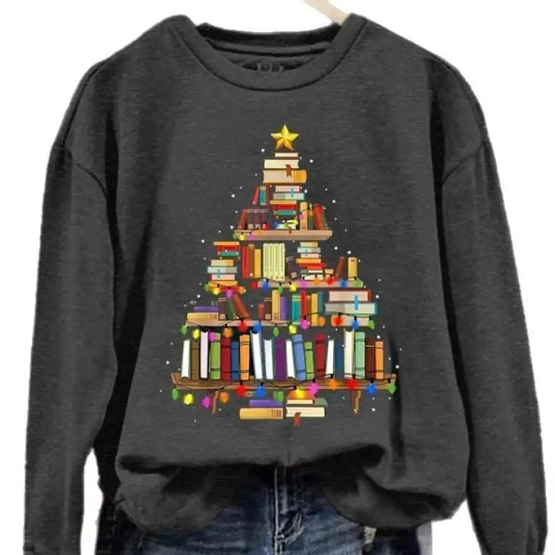 Фото Kawaii модные топы для девочек, студенческая повседневная женская одежда с героями мультфильмов, рождественская толстовка с 3D цифровым принтом, женская повседневная круглая толстовка №5