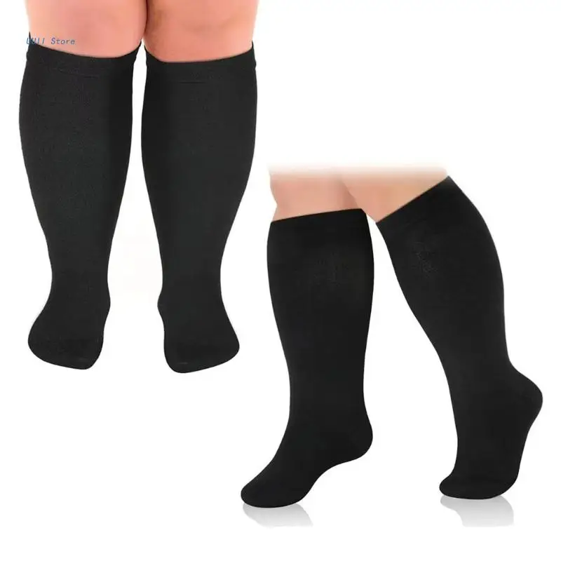 

Wholesale 90pairs Women Men Wide Calf Extra-Large Knee High Support Stockings Circulation Plus Size Compression Socks Veins Sock