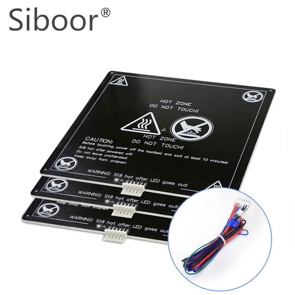 Комплект для самостоятельной сборки алюминиевая Подогреваемая платформа MK3 12 В 24