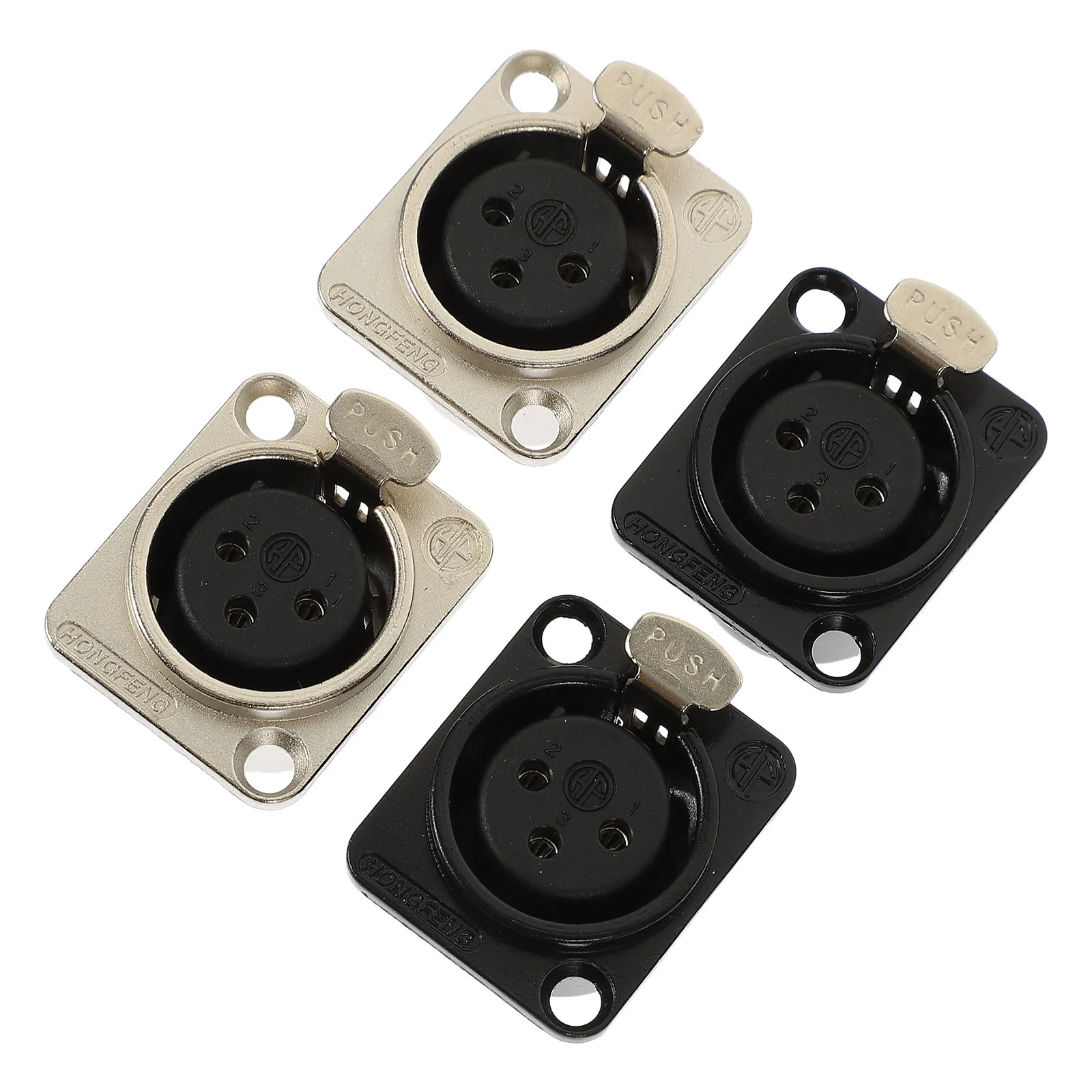 

Panel Xlr Mount Audio Female Connector Speaker Socket Jack 3 Connectors Sound Pin Adapter Mounted Microphone Adapters Studio