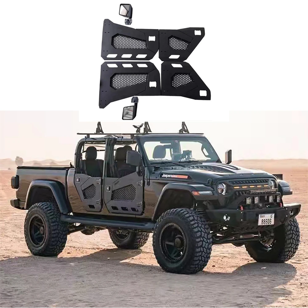 

4x4 Off road 2/4 doors tubular door for Jeep wrangler JK JL accessories half door for Jeep gladiator JT