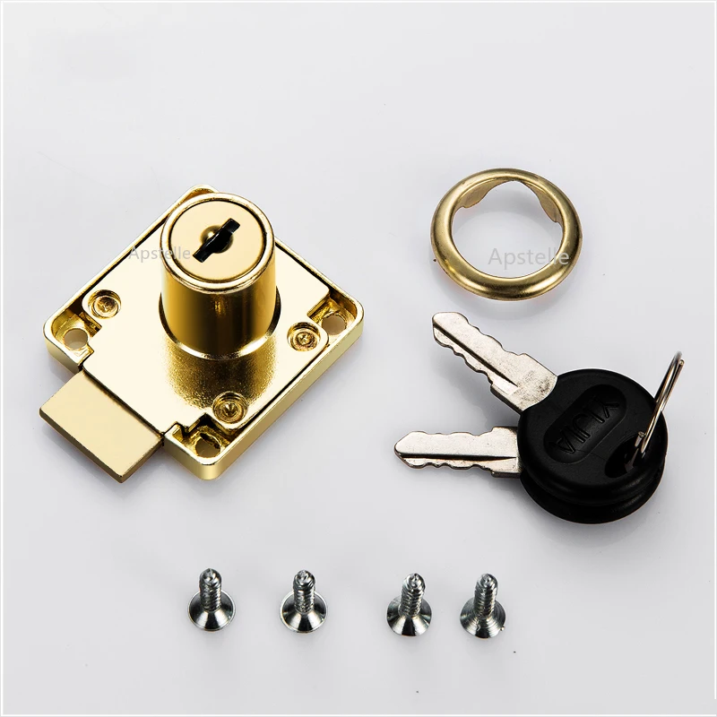 

2Set Desk Drawer Lock Wardrobe Locks Cabinet Locks Furniture Cam Locks Steel Cabinet Locker with 2 Keys