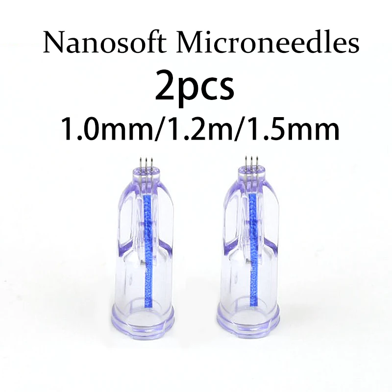 

2022 New 2pcs Nanosoft Fillmed Microneedles 3pin Sterile Hypodermic Needle 34G Mesotherapy Painless Needles for Anti-skin aging
