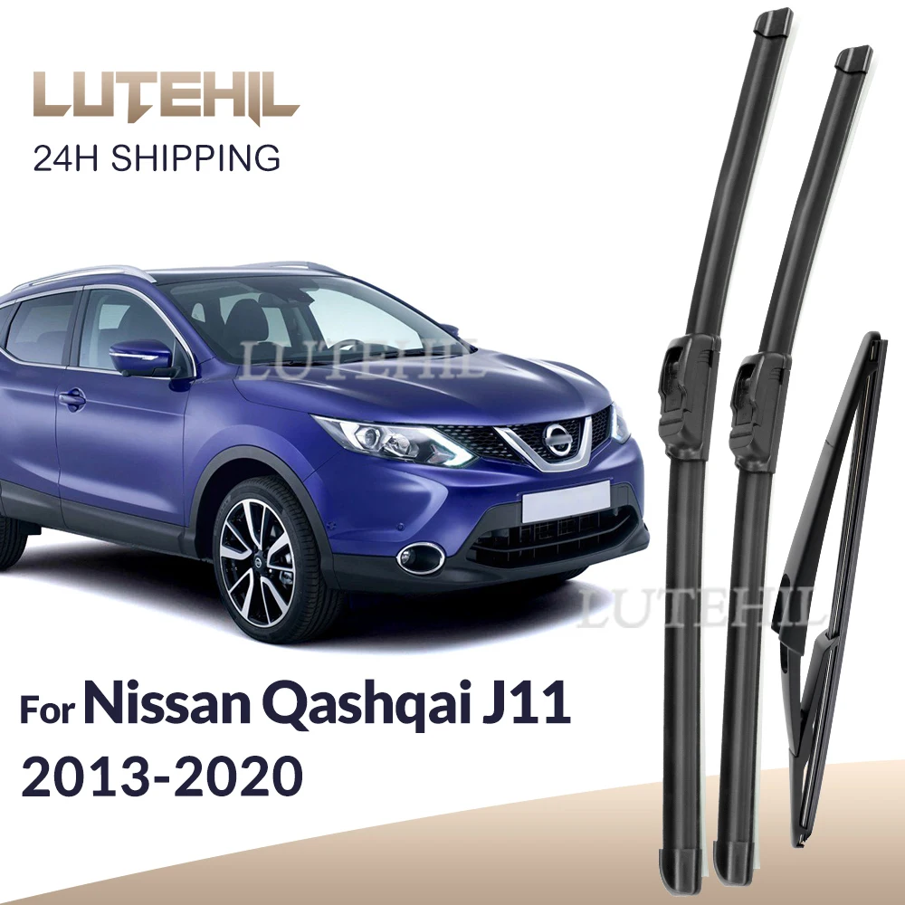 

Для Nissan Qashqai J11 2013-2020 2014 2015 2016 стеклоочиститель передние и задние щетки стеклоочистителя лобовое стекло щетки для окон 26 "+ 17" + 12"