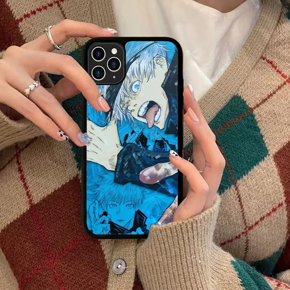 J-Jujutsu K-Kaisen G-Gojo аниме чехол для телефона силиконовый ПК + ТПУ IPhone 11 12 13 14 15 16 Plus Pro Max