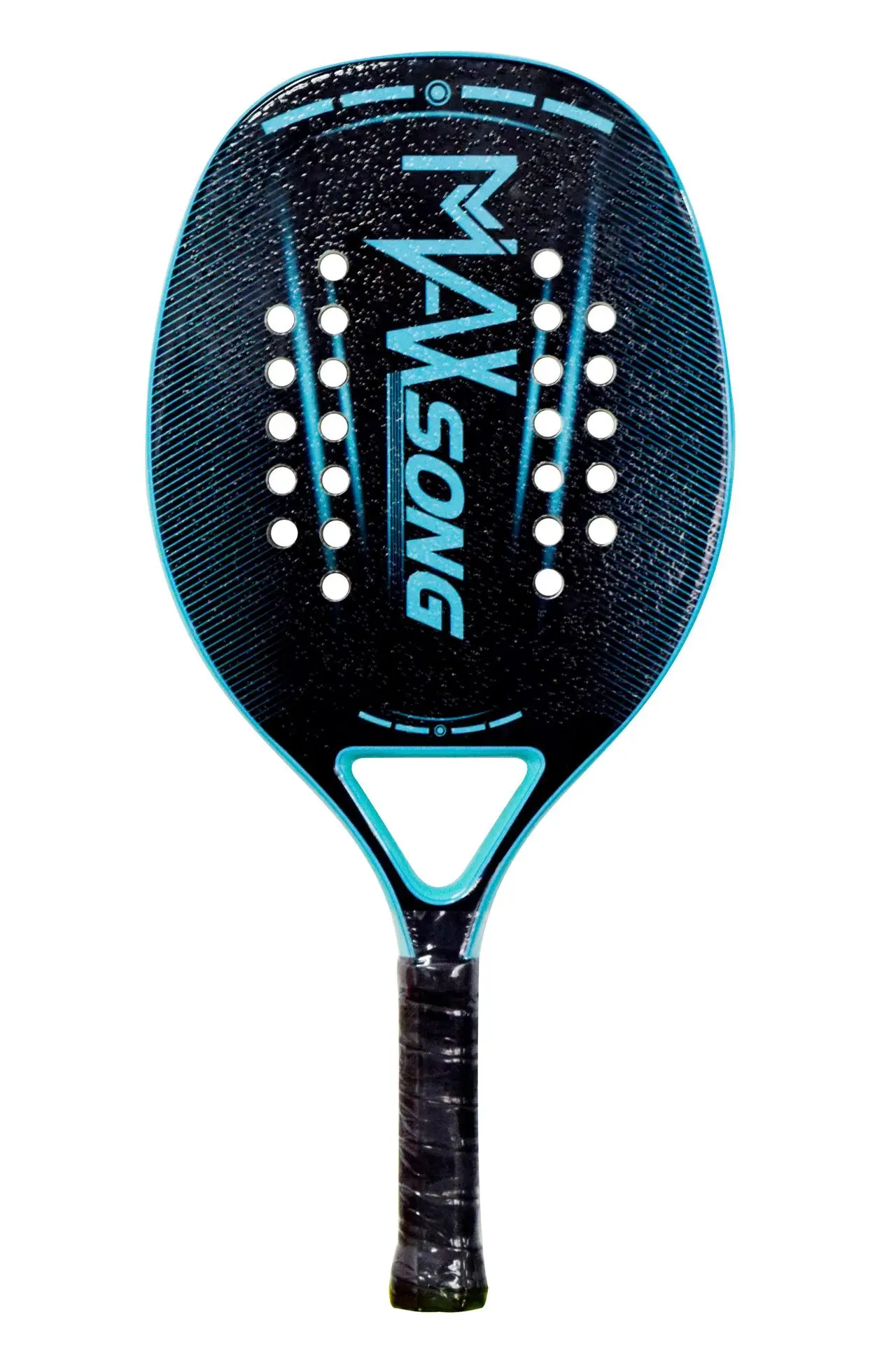 

Blackshark Racket Beach Tennis Carbon 3K 12K 18K Professional Beach Tennis Racket Solid Black Rough Surface Soft EVA Core