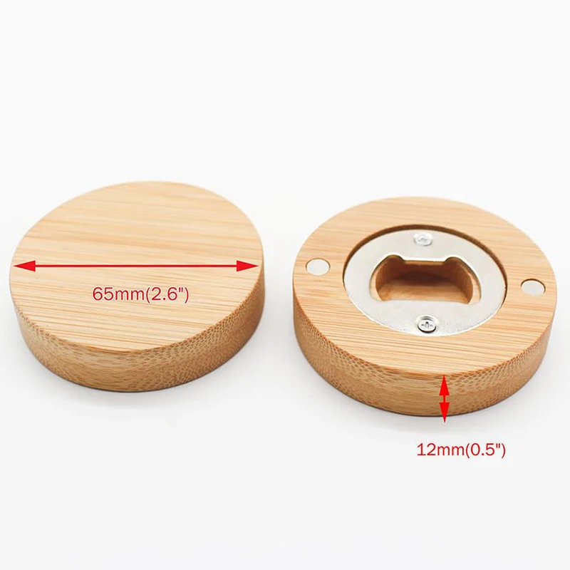 40 шт. круглые бамбуковые открывалки для бутылок