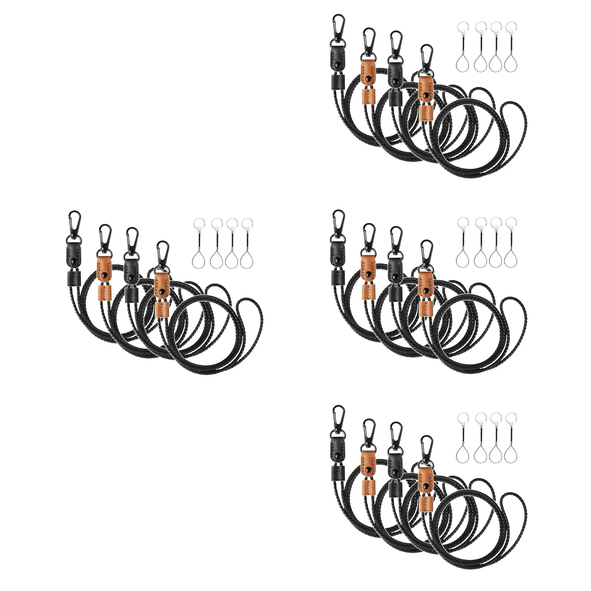 

16 Sets of Professional Lanyards Badge Key Chains Multi-Function Hanging Ropes Men Key Chains ID