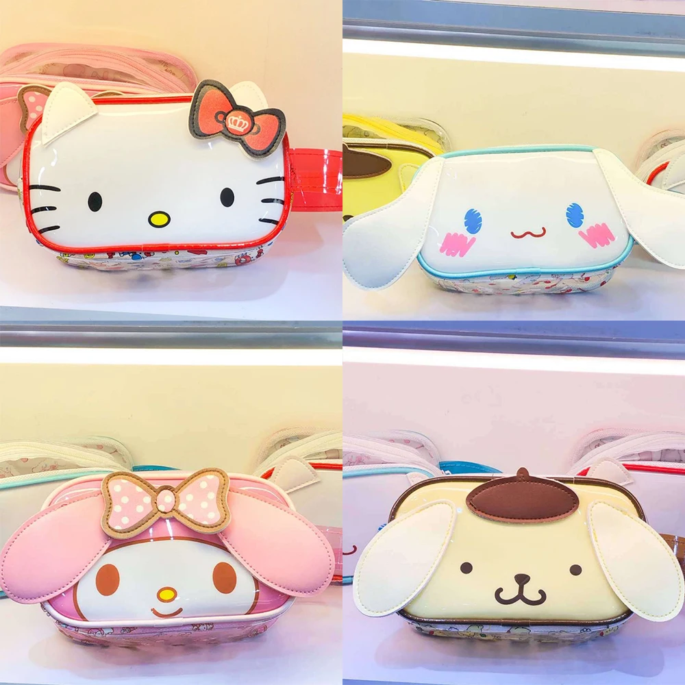 

Sanrio Cartoon Kuromi Hello Kitty MyMelody Cinnamonroll Kawaii Storage Bag Cosmetics Bag Portable Waterproof Washing Bags Gift