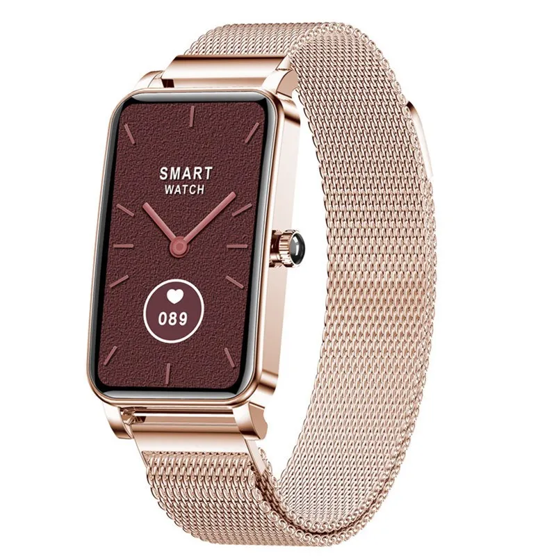 

Smart Watch Women Girl Fashion Smartwatch Heart Rate Bood Pressure Sports Fitness Wristband Customizable Dial Bracelet Hot Sale