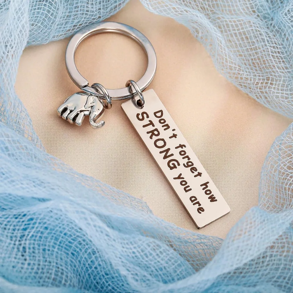 Вдохновляющий брелок для ключей со слоном не забывайте как сильные вы