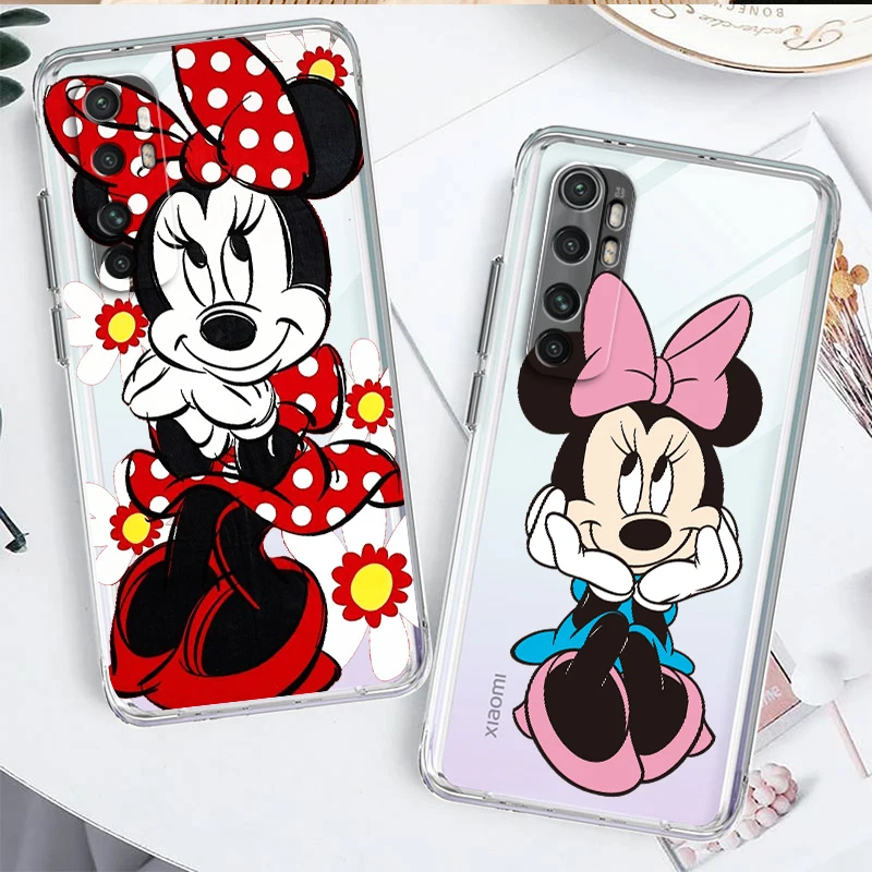

Transparent Cover Couple Minnie Mouse Cute Phone Case For Xiaomi Mi 12S 12X 12 11 11T 11i 10T 10 Pro Lite Ultra 5G 9T 9SE 8