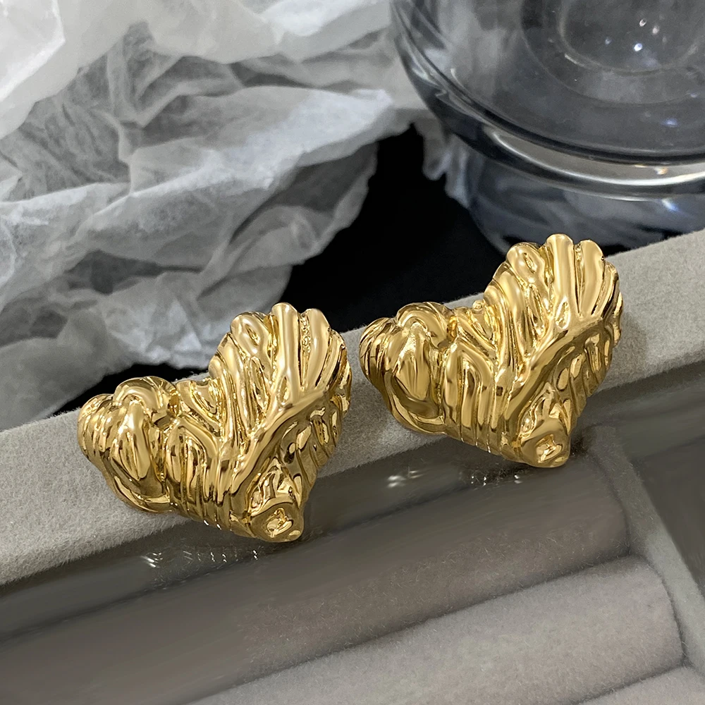 Женские серьги Greatera из нержавеющей стали трехмерные с необычным рисунком любви