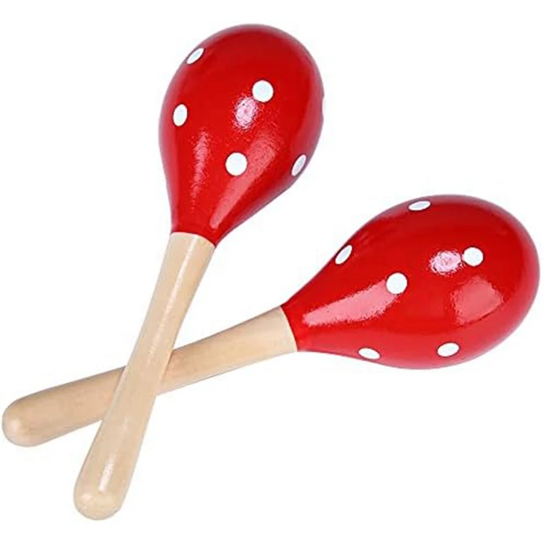 

Maracas, Wooden Rumba Shaker Rattle Hand Percussion Musical Instrument For Adults Kids, Set Of 2 Reusable