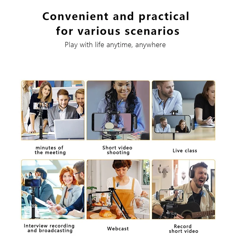 Top Deals Wireless Lavalier Microphone Radio Recording Live Broadcast Gaming Phone Mic For Type-C Interface |