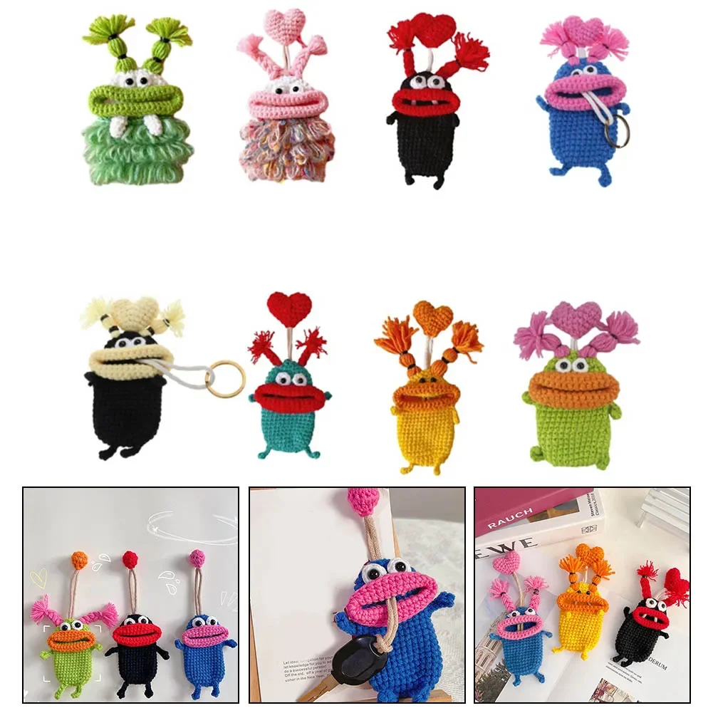 Компактная сумка для ключей ручной вязки забавная плотная легко носить с собой