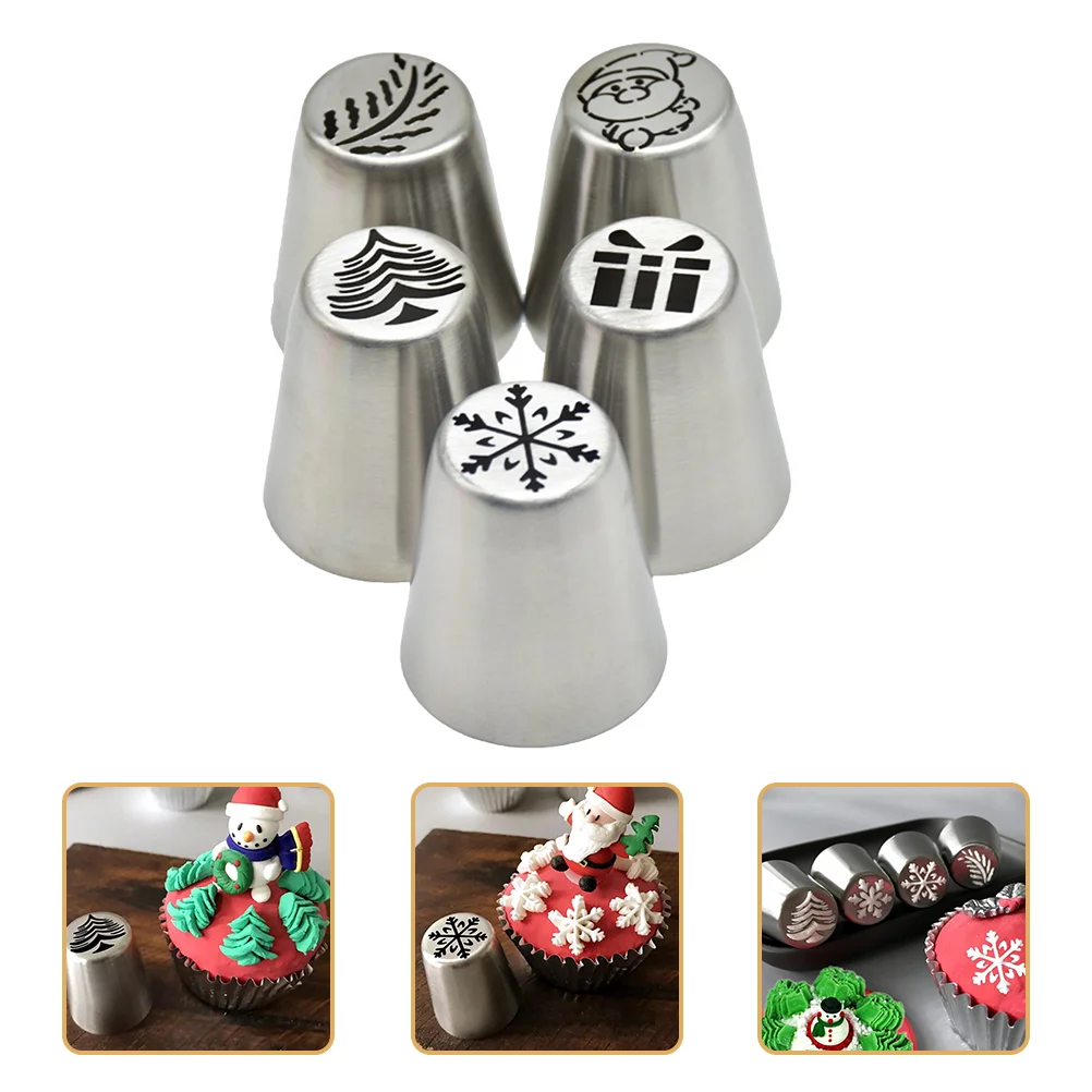 

Christmas Tips Cake Piping Icing Decorating Nozzle Frosting Nozzles Tip Set Flower Baking Russian Cupcake Decorationsupplies