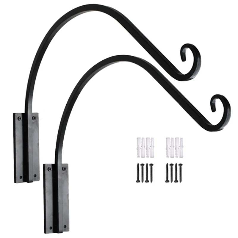 

Вешалка для растений, Ручная ковка, тяжелые крючки для растений, прочная и стабильная уличная вешалка для растений (16 дюймов/2 шт.)