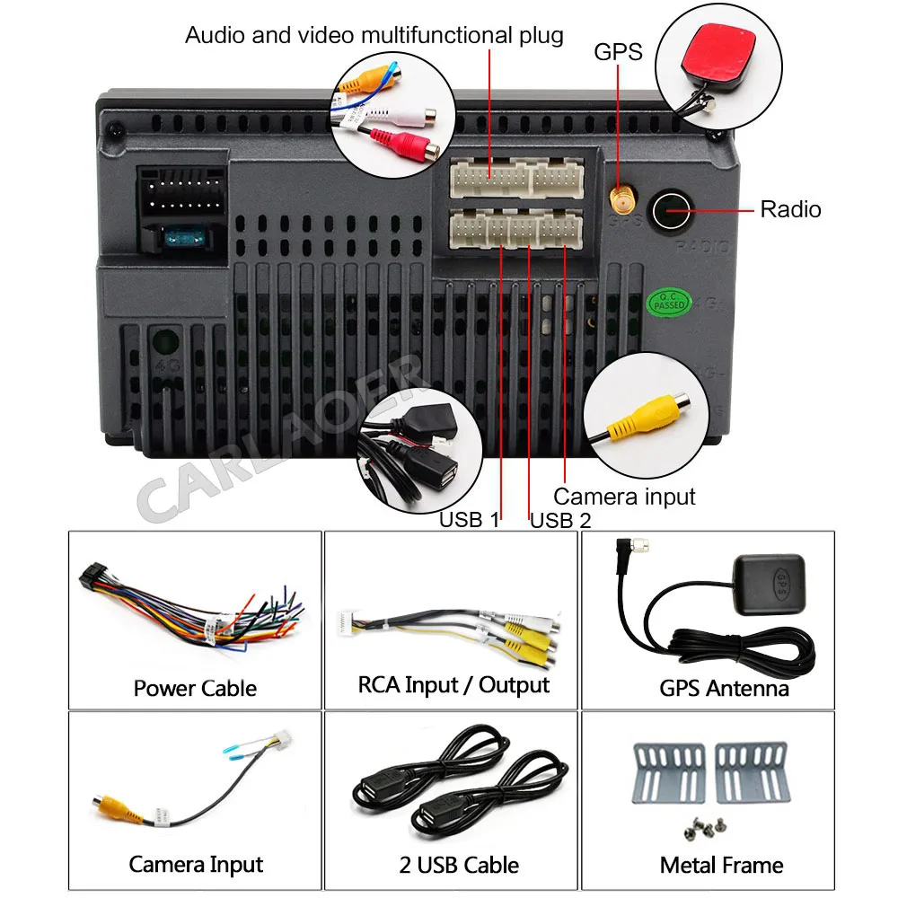 Автомагнитола 2 din мультимедийный видеоплеер на Android 11 с GPS для Toyota Volkswagen Hyundai киа