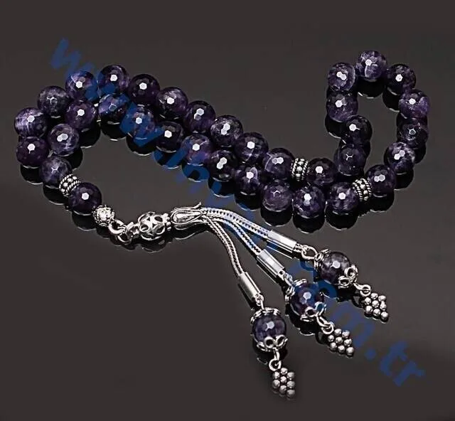 IQRAH Amethyst Stone Rosary (925 STERLING SILVER)