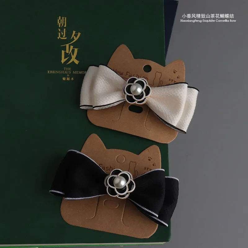 

Small and Exquisite Bows Hair Clips Camellia Hair Ornament Noble Temperament Hair Card Butterfly Hair Clip Hairbows for Girls